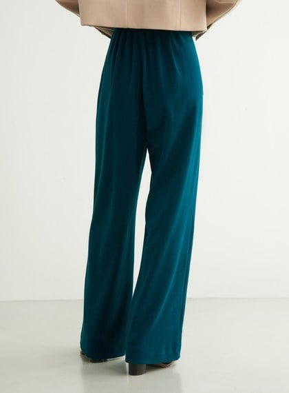 輕暖感舒適落地寬褲